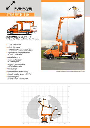 Plataformas elevadoras articuladas remolcables Ruthmann K 110