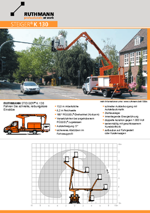 Plataformas elevadoras articuladas remolcables Ruthmann K 130