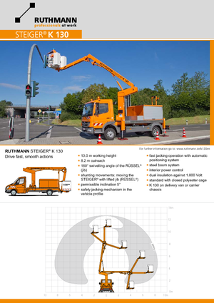Plataformas elevadoras articuladas remolcables Ruthmann K 130