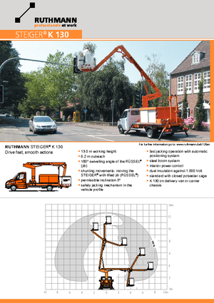 Plataformas elevadoras articuladas remolcables Ruthmann K 130