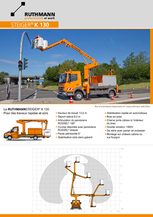 Plataformas elevadoras articuladas remolcables Ruthmann K 130