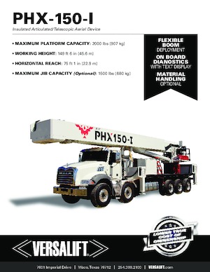 Plataformas elevadoras articuladas remolcables Versalift PHX-150-I (PHOENIX)