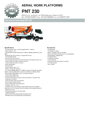 Plataformas elevadoras articuladas remolcables ISOLI PNT230