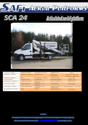 Plataformas elevadoras articuladas sobre camión Safi SCA 24 HE 