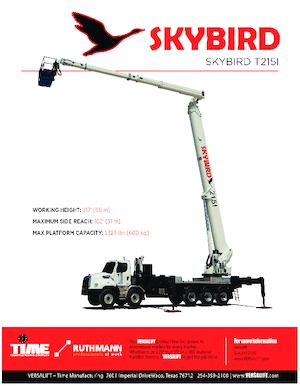 Plataformas elevadoras articuladas remolcables Versalift SKY-215-I (SKYBIRD) 