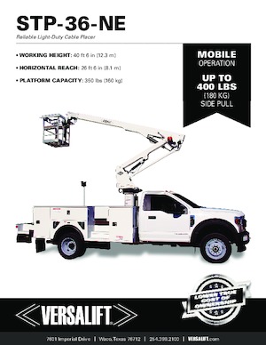 Plataformas elevadoras articuladas remolcables Versalift STP-36-NE