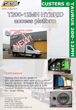 Plataformas elevadoras articuladas remolcables Custers Taurus 230-12MH