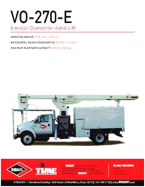 Plataformas elevadoras articuladas remolcables Versalift VO-270-REV