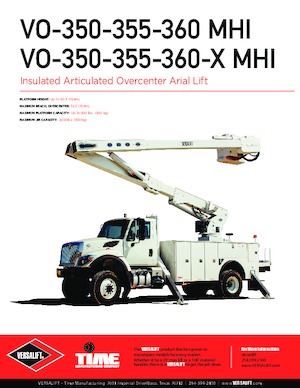 Plataformas elevadoras articuladas remolcables Versalift VO-350-MHI