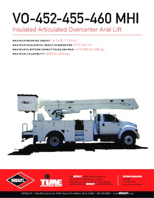 Plataformas elevadoras articuladas remolcables Versalift VO-455-MHI