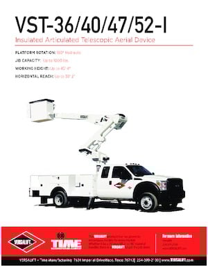 Plataformas elevadoras articuladas remolcables Versalift VST-36-I