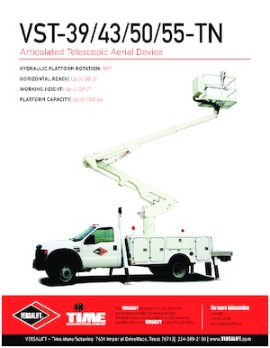 Plataformas elevadoras articuladas remolcables Versalift VST-50-TN