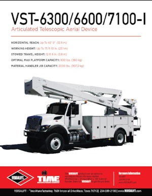 Plataformas elevadoras articuladas remolcables Versalift VST-6600-I