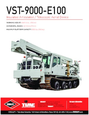 Plataformas elevadoras articuladas remolcables Versalift VST-9000I-E100