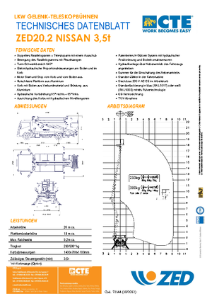 Plataformas elevadoras articuladas remolcables CTE ZED 20.2