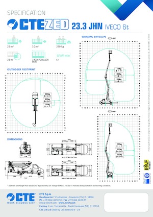Plataformas elevadoras articuladas remolcables France Elévateur ZED 23.3 JHV