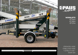 Plataformas elevadoras articuladas remolcables Paus GT 18 A