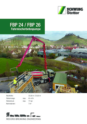 Bombas de hormigón para camión SCHWING-Stetter FBP 24