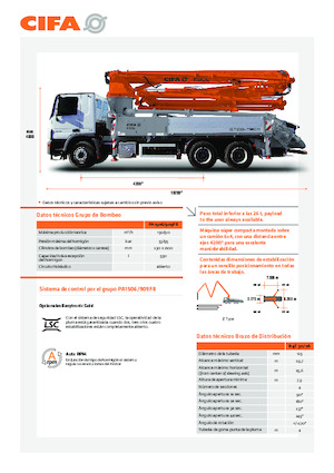 Bombas de hormigón para camión CIFA K30L 