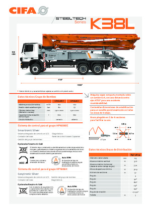 Bombas de hormigón para camión CIFA K38L