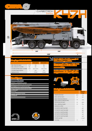 Bombas de hormigón para camión CIFA K47H