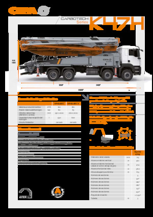 Bombas de hormigón para camión CIFA K47H