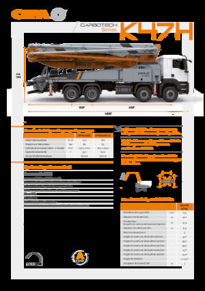 Bombas de hormigón para camión CIFA K47H