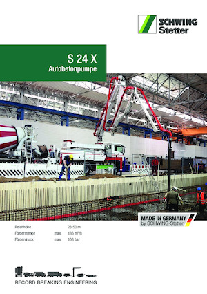 Bombas de hormigón para camión SCHWING-Stetter S 24 X