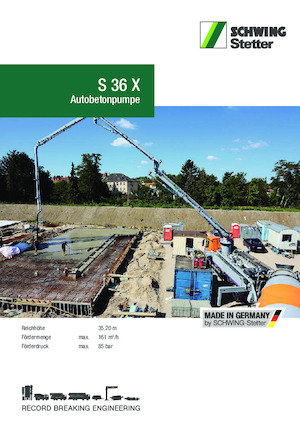 Bombas de hormigón para camión SCHWING-Stetter S 36 X