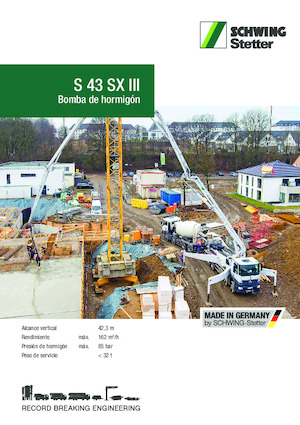 Bombas de hormigón para camión SCHWING-Stetter S 43 SX III
