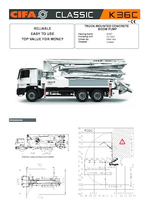 Bombas de hormigón para camión CIFA K36C