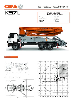 Bombas de hormigón para camión CIFA K37L