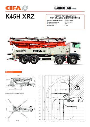 Bombas de hormigón para camión CIFA K45H