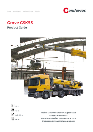 Grúas telesc. montadas sobre camión Grove GSK 55