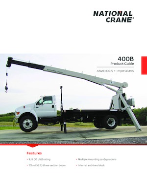 Grúas telesc. montadas sobre camión National Crane 400B