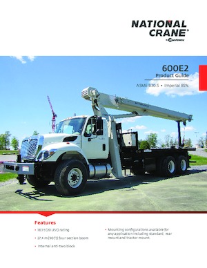 Grúas telesc. montadas sobre camión National Crane 600E2