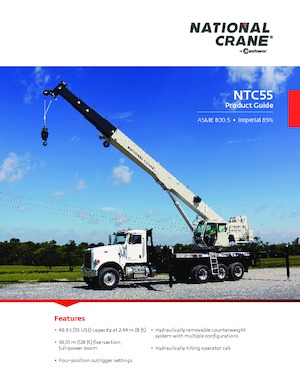 Grúas telesc. montadas sobre camión National Crane NTC55