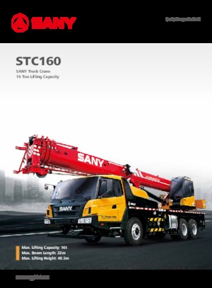Grúas telesc. montadas sobre camión Sany STC160
