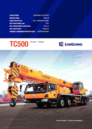 Grúas telesc. montadas sobre camión Liugong TC500