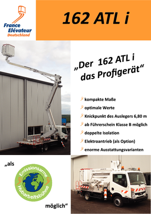 Plataformas telescópicas sobre camión France Elévateur 162 ATL i