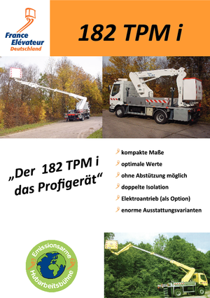 Plataformas telescópicas sobre camión France Elévateur 182 TPM