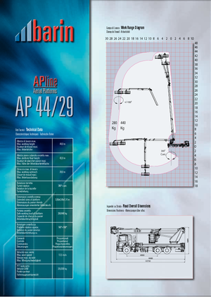 Plataformas elevadoras articuladas remolcables Barin AP 44/29