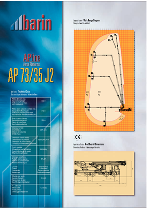 Plataformas elevadoras articuladas remolcables Barin AP 73/35 J2