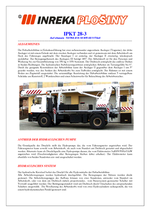 Plataformas elevadoras articuladas remolcables Inreka IPKT 28-3