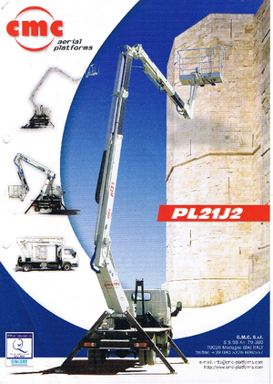 Plataformas elevadoras articuladas remolcables CMC PL 21 J 2