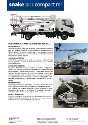 Plataformas elevadoras articuladas remolcables Oil & Steel Snake 2311REL