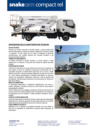 Plataformas elevadoras articuladas remolcables Oil & Steel Snake 2311REL