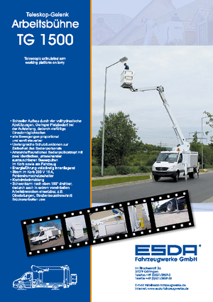 Plataformas elevadoras articuladas remolcables Esda TG 1500
