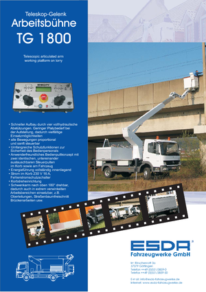 Plataformas elevadoras articuladas remolcables Esda TG 1800