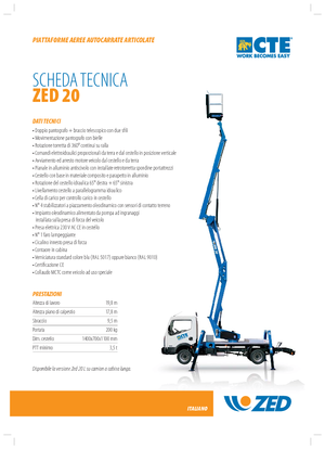 Plataformas elevadoras articuladas remolcables CTE Z 20